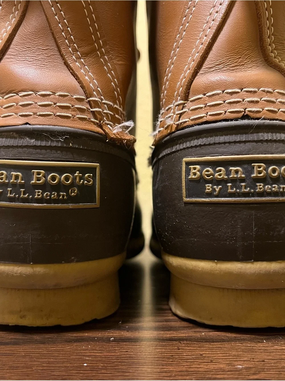 L.L.Bean Men's 8” Duck Boots Gore-Tex/Thinsulate Brown/Tan Leather SIZE 9 D